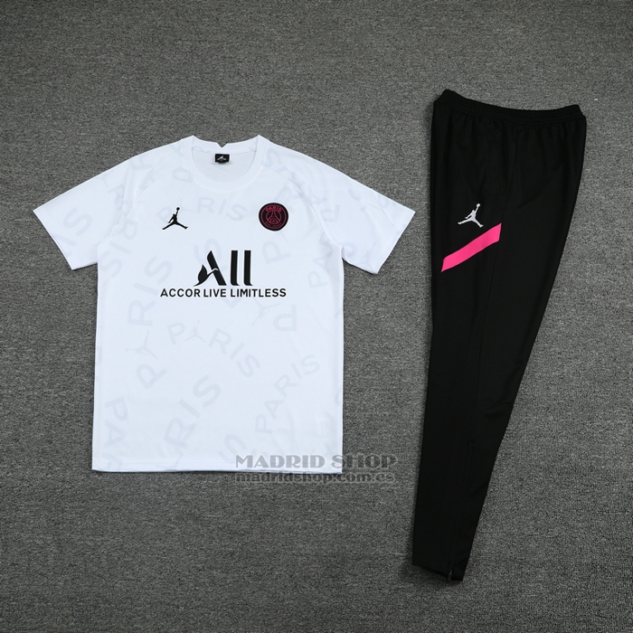 Chandal del Paris Saint-Germain Jordan Manga Corta 2021 Blanco